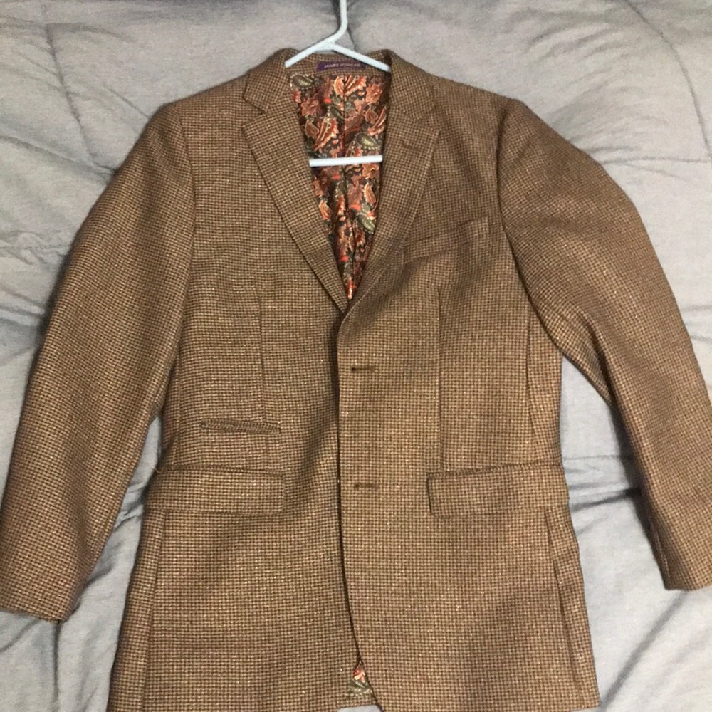 COPY - Boys Brown Houndstooth Blazer by James Morgan